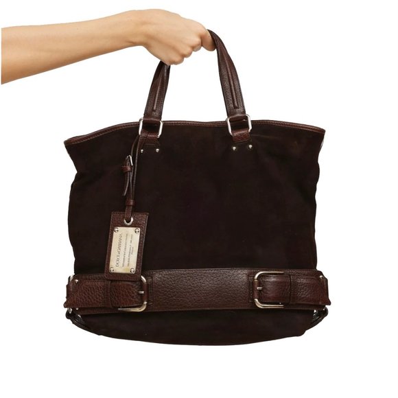 Dolce & Gabbana Brown Suede Miss Loop Bag - Picture 2 of 9